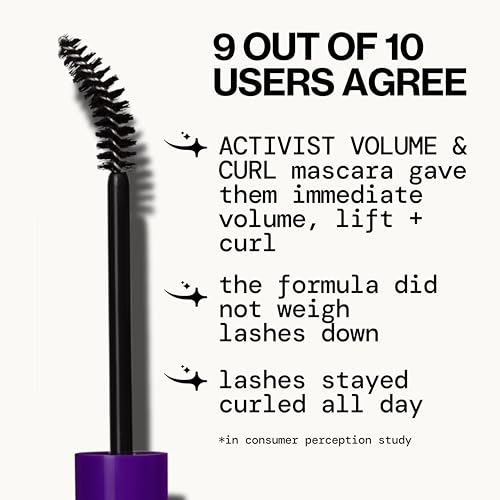 Close-up of black Pacifica mascara on lashes for bold definition and lift.