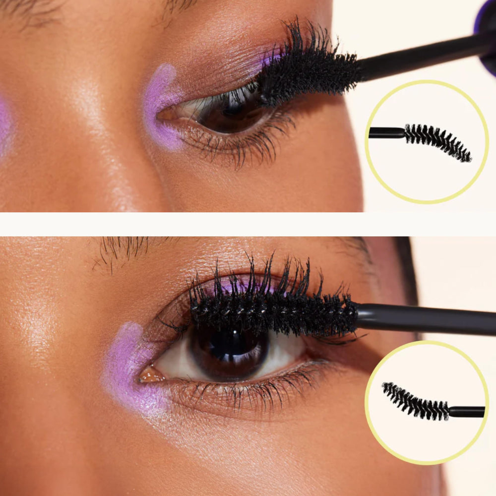 Plant fibers amplify volume and length for a dramatic lash look.