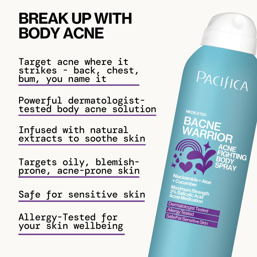 Pacifica Bacne Warrior 2percent-salicylic-acid indicator signals active support.