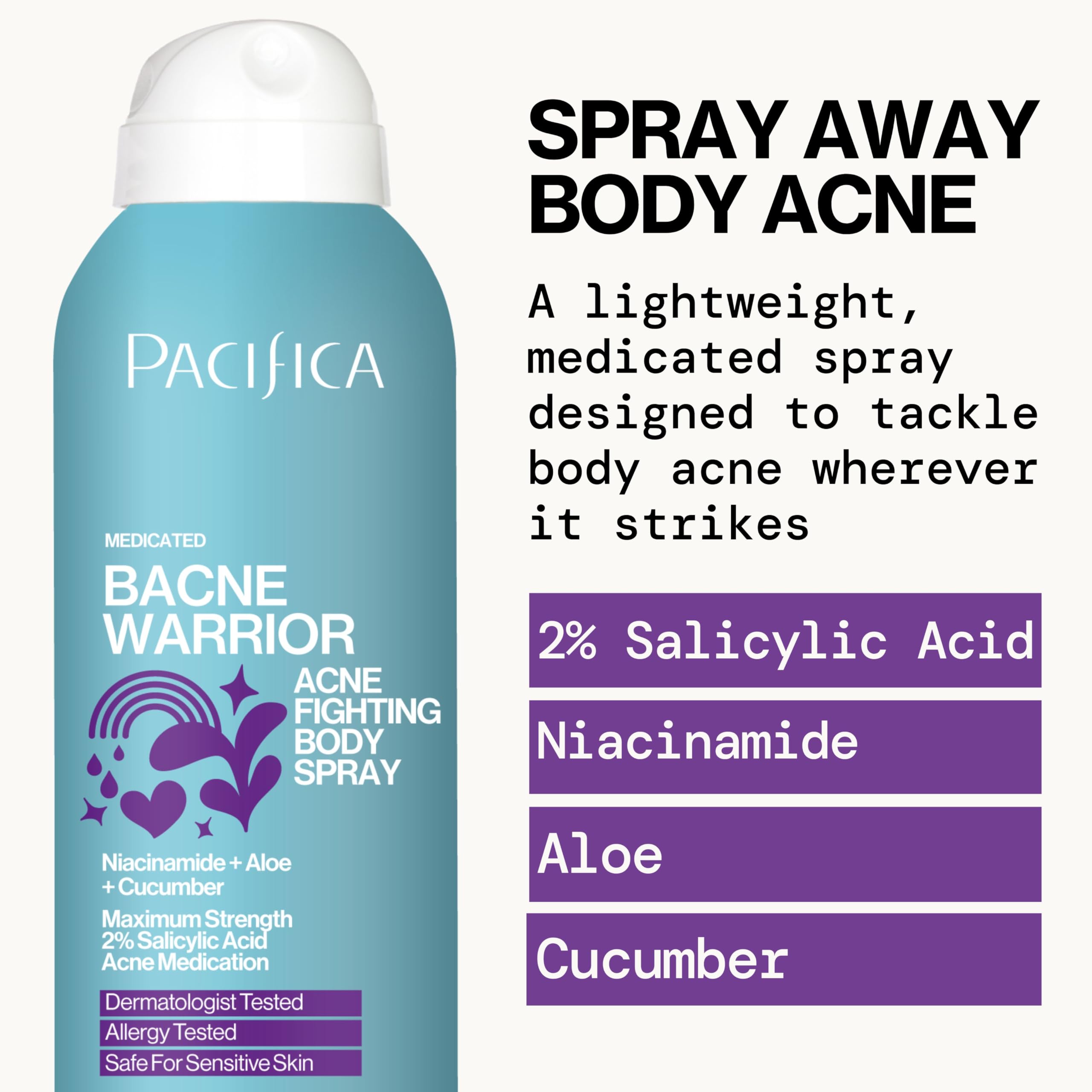 Pacifica Bacne Warrior niacinamide balance emphasizes even skin tone.