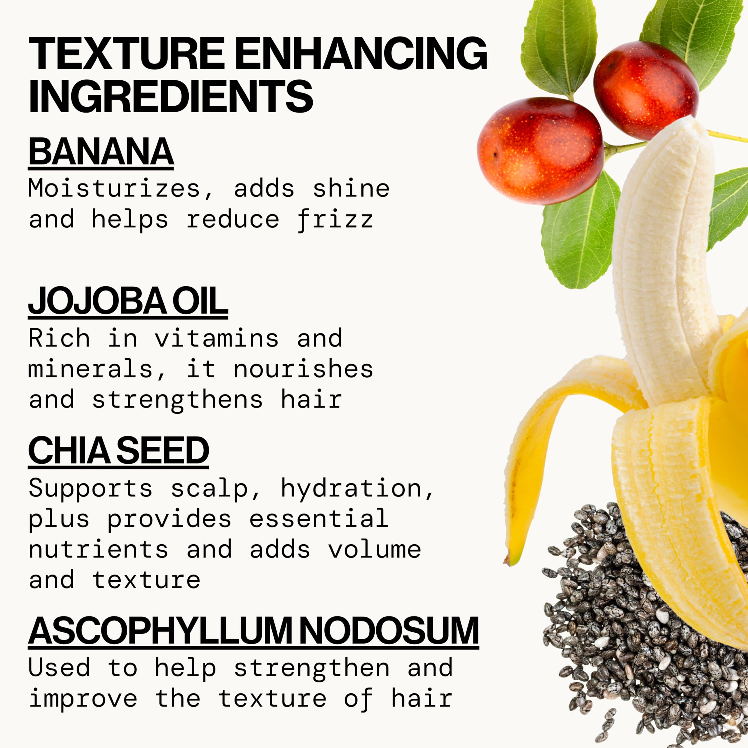 Pacifica Banana Cream Beachy Texture Conditioner vegan cruelty-free formula label visible.