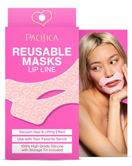Pacifica Beauty reusable smile line mask with two silicone patches for smoother nasolabial lines