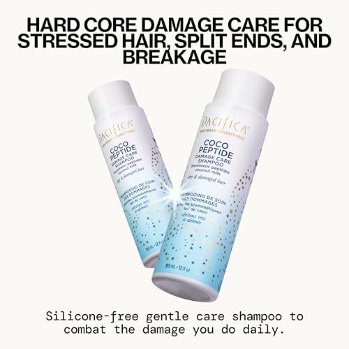 Pacifica Coco Peptide Damage Care Shampoo lather demonstrates gentle cleansing with color-safe benefits