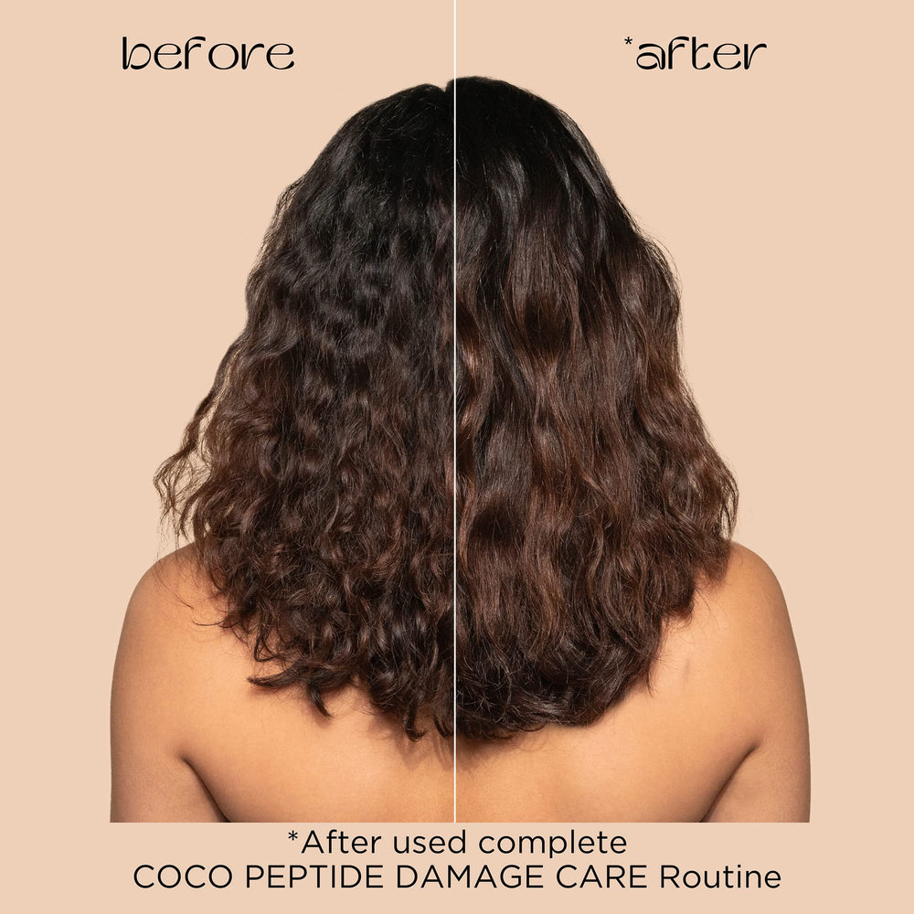 Pacifica Coco Peptide Damage Care Shampoo vegan-collagen bottle emphasizes plant-based repair actives