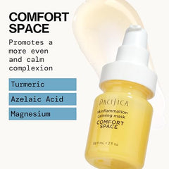 Pacifica Comfort Space mask texture close-up reveals soft, hydrating cream for moisture
