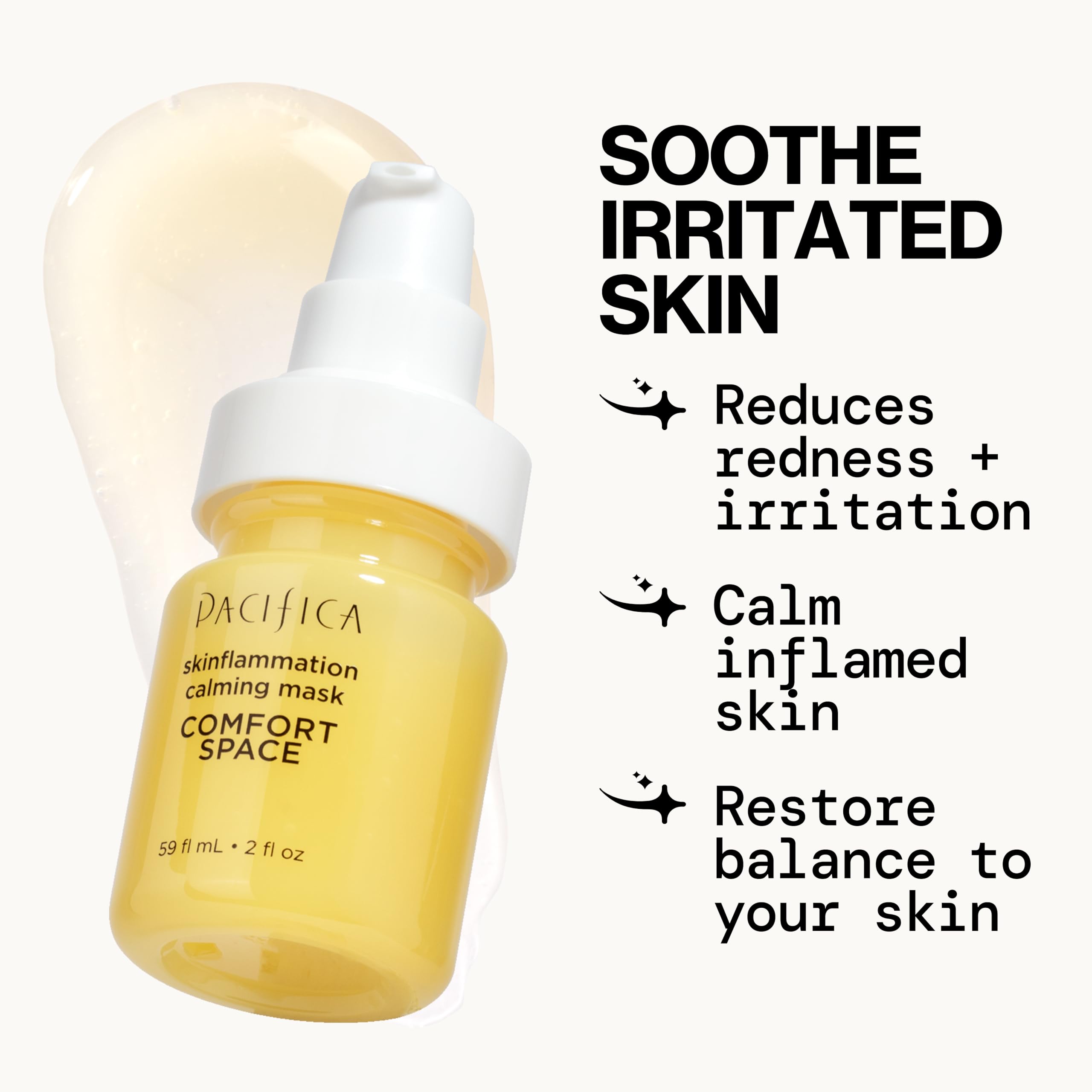 Pacifica Comfort Space mask turmeric root highlights anti-inflammatory glow