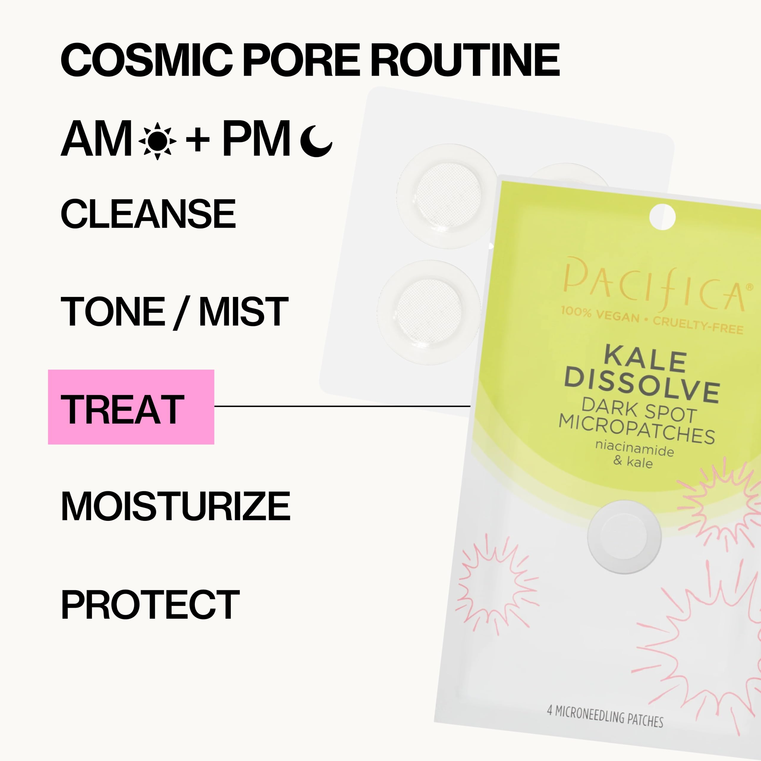 Fragrance-free, vegan and cruelty-free packaging highlights clean beauty standards.