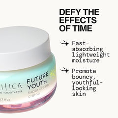 Pacifica Future Youth Super Cream application on cheek demonstrates smooth application