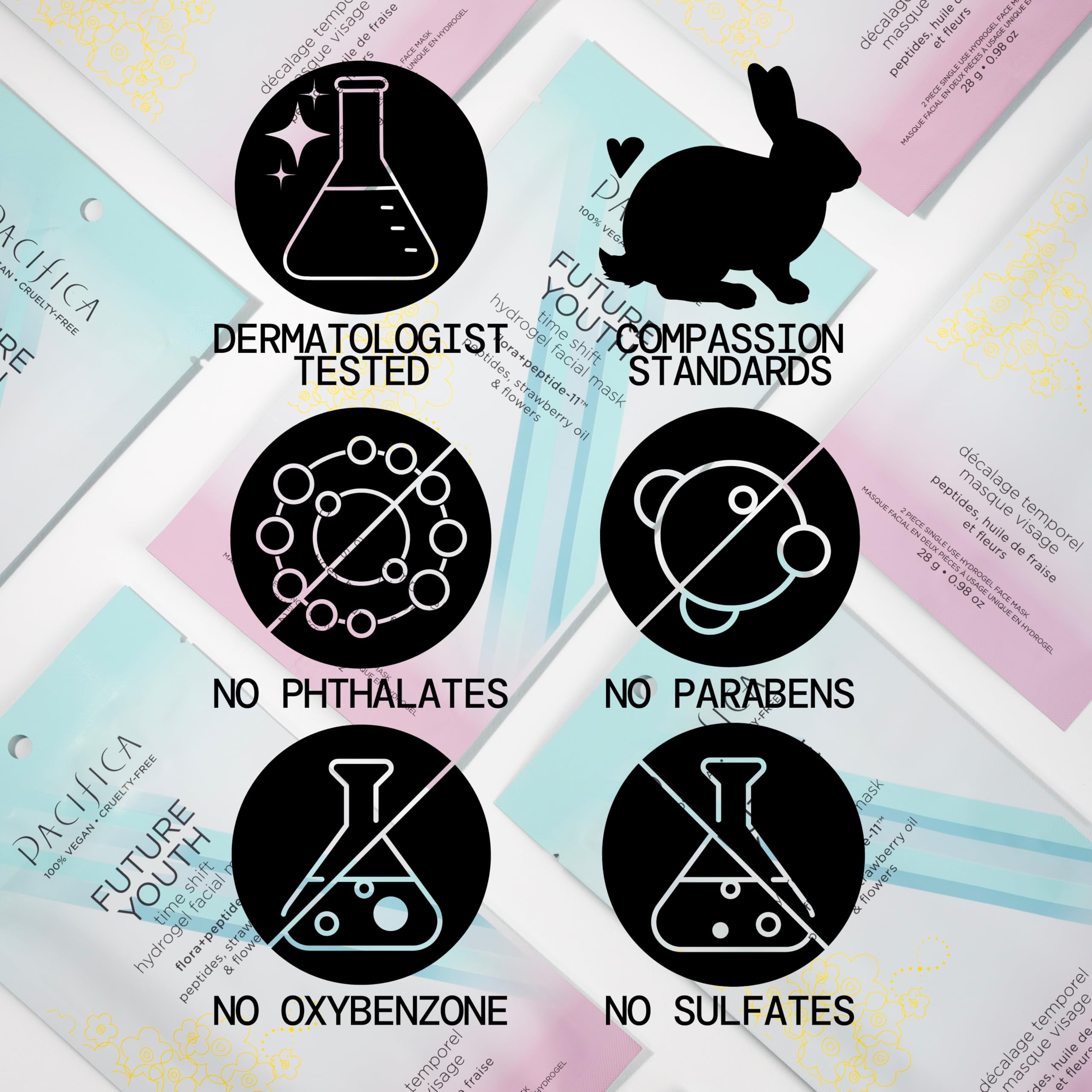 Pacifica Future Youth Time Shift Mask hydrogel texture cooling on skin
