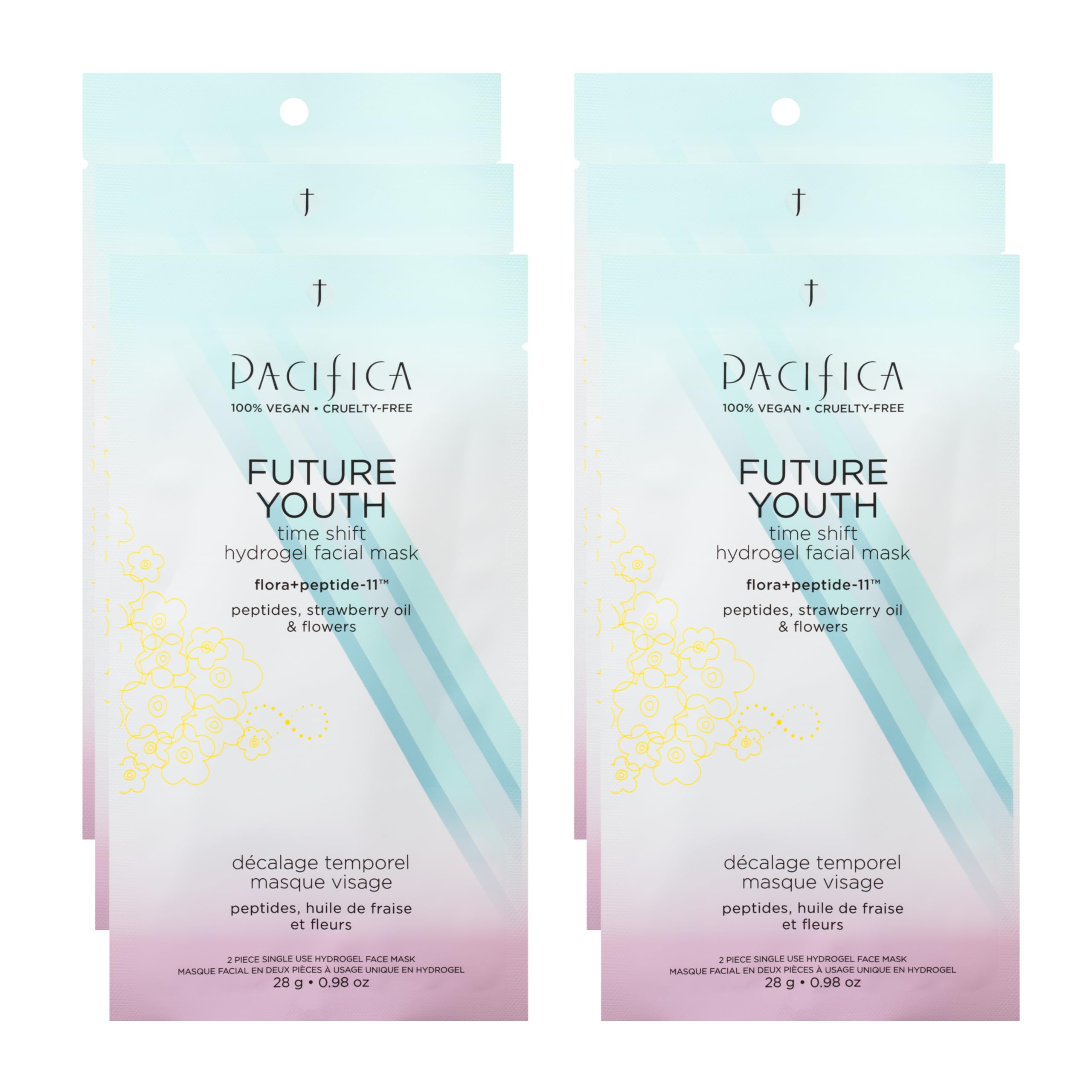 Pacifica Future Youth Time Shift Mask upper-half on clean skin delivering hydrating boost