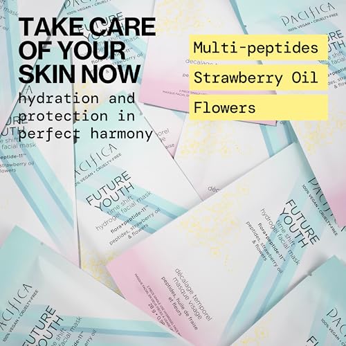 Pacifica Future Youth Time Shift mask hydrogel delivery system cooling the skin.