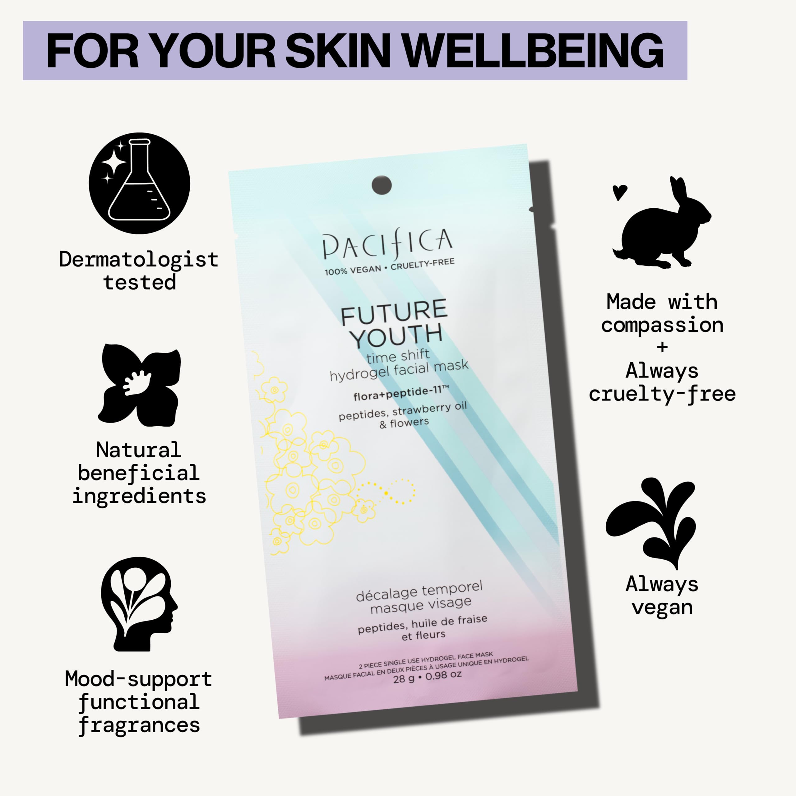 Pacifica Future Youth Time Shift mask vegan cruelty-free clean formula.