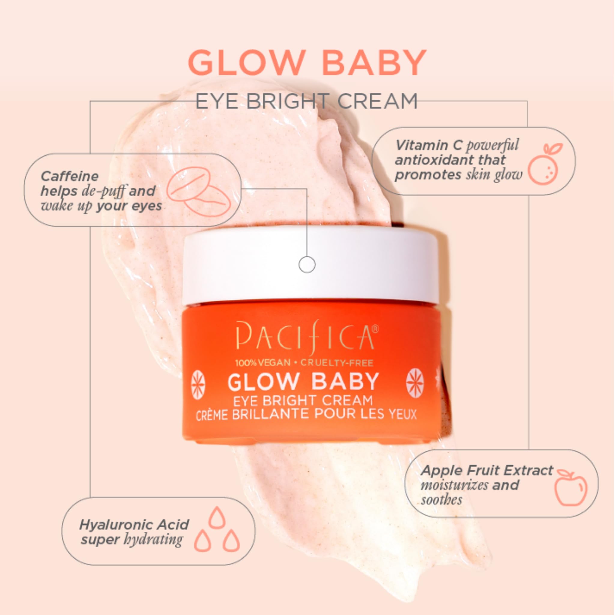 Texture légère de Eye Bright Cream, hydratation adaptée au maquillage.