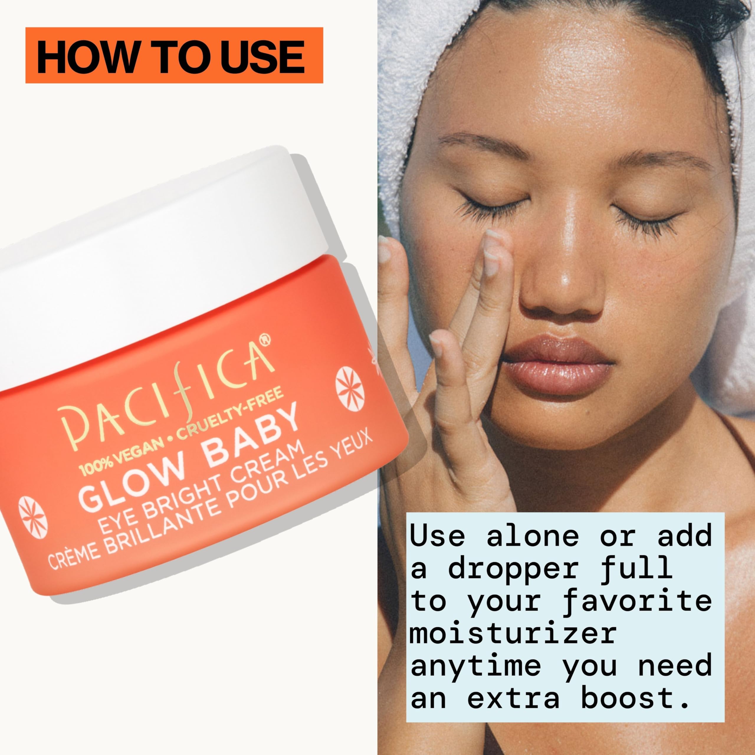 Pacifica Glow Baby Eye Cream night routine for overnight radiance