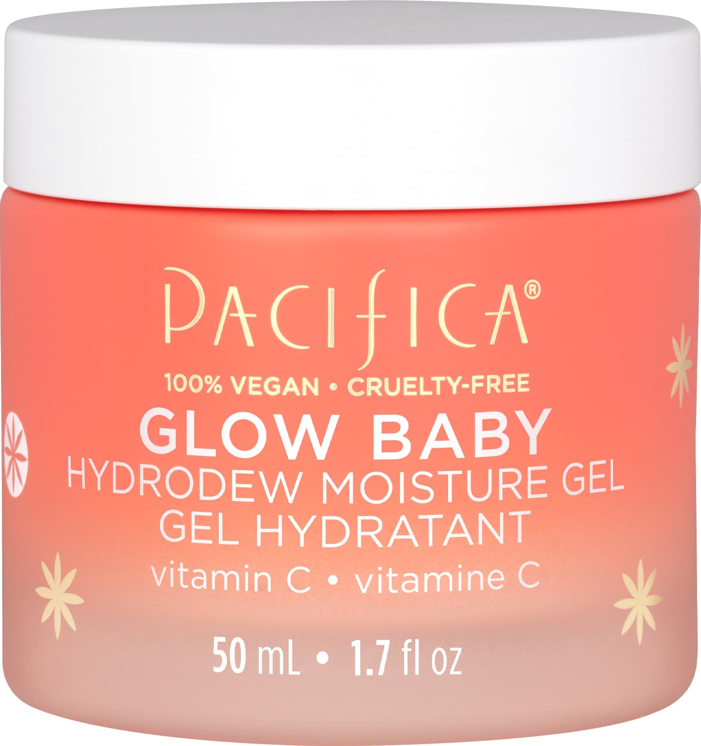 Pacifica Glow Baby Hydrodew bottle shows lightweight hydration