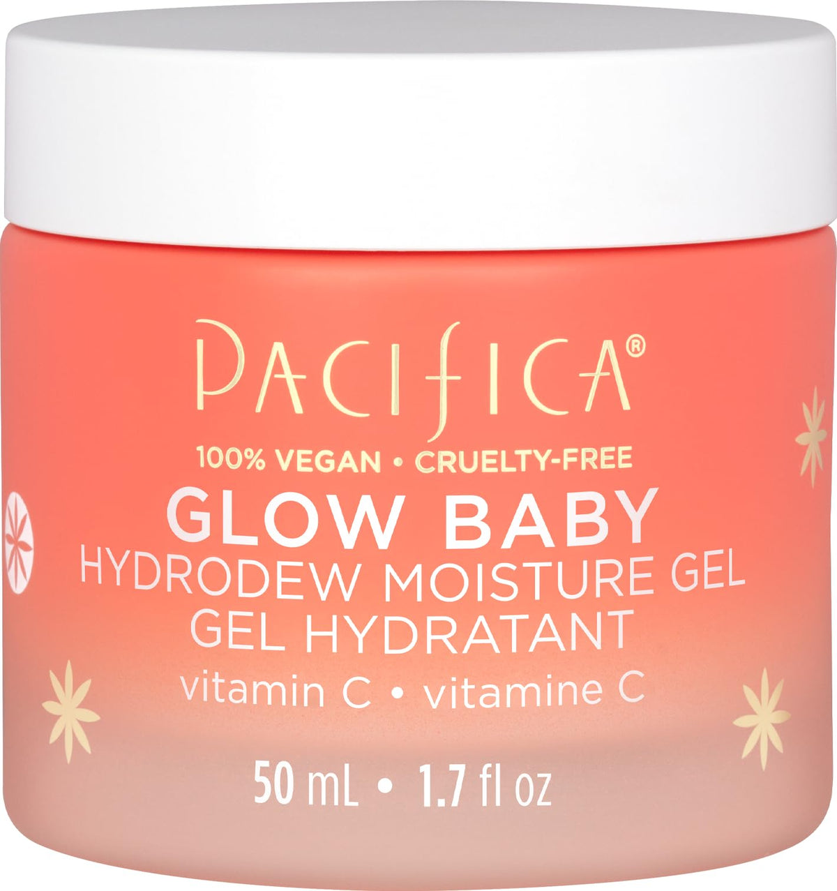 Pacifica Glow Baby Hydrodew bottle shows lightweight hydration