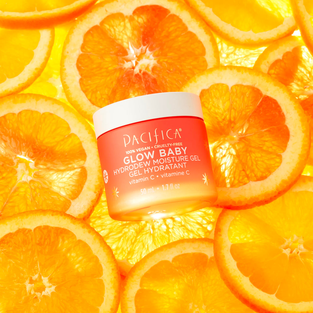 Pacifica Glow Baby Hydrodew ready-for-makeup shot shows prep-ready skin