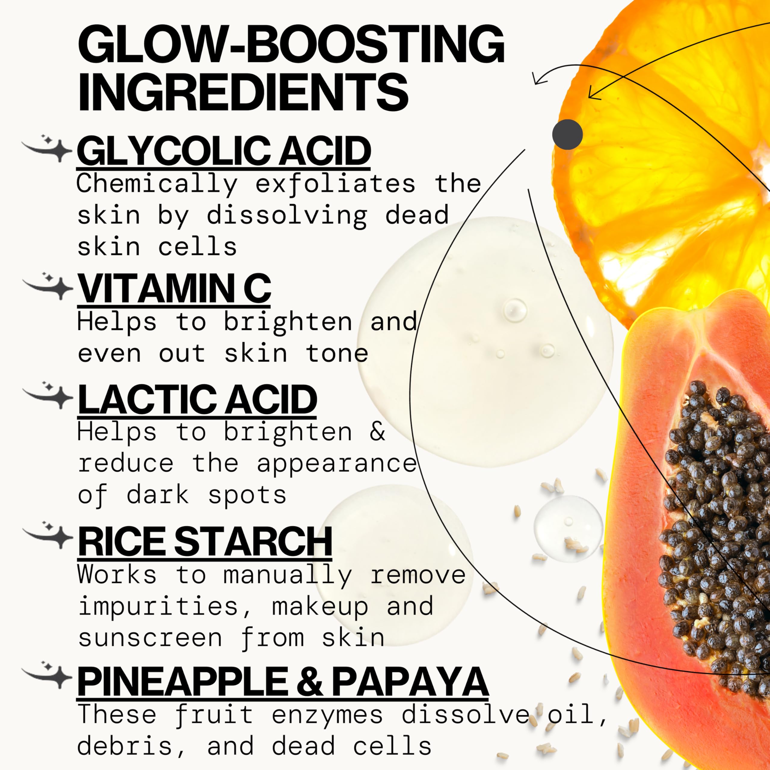 Smoother skin after washing with Pacifica Glow Baby Scrub.
