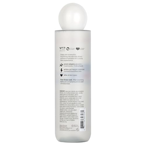 Back label detail shows vegan, cruelty-free, and allergen-free info.