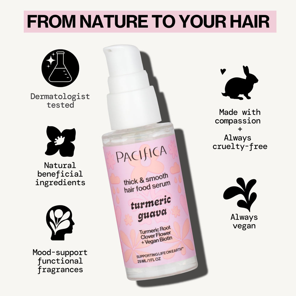 Pacifica Invisible Calming Hair Serum delivers frizz control without heaviness on humid days.