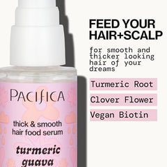 Applying Pacifica Invisible Calming Hair Serum to the scalp for calm, balanced roots.