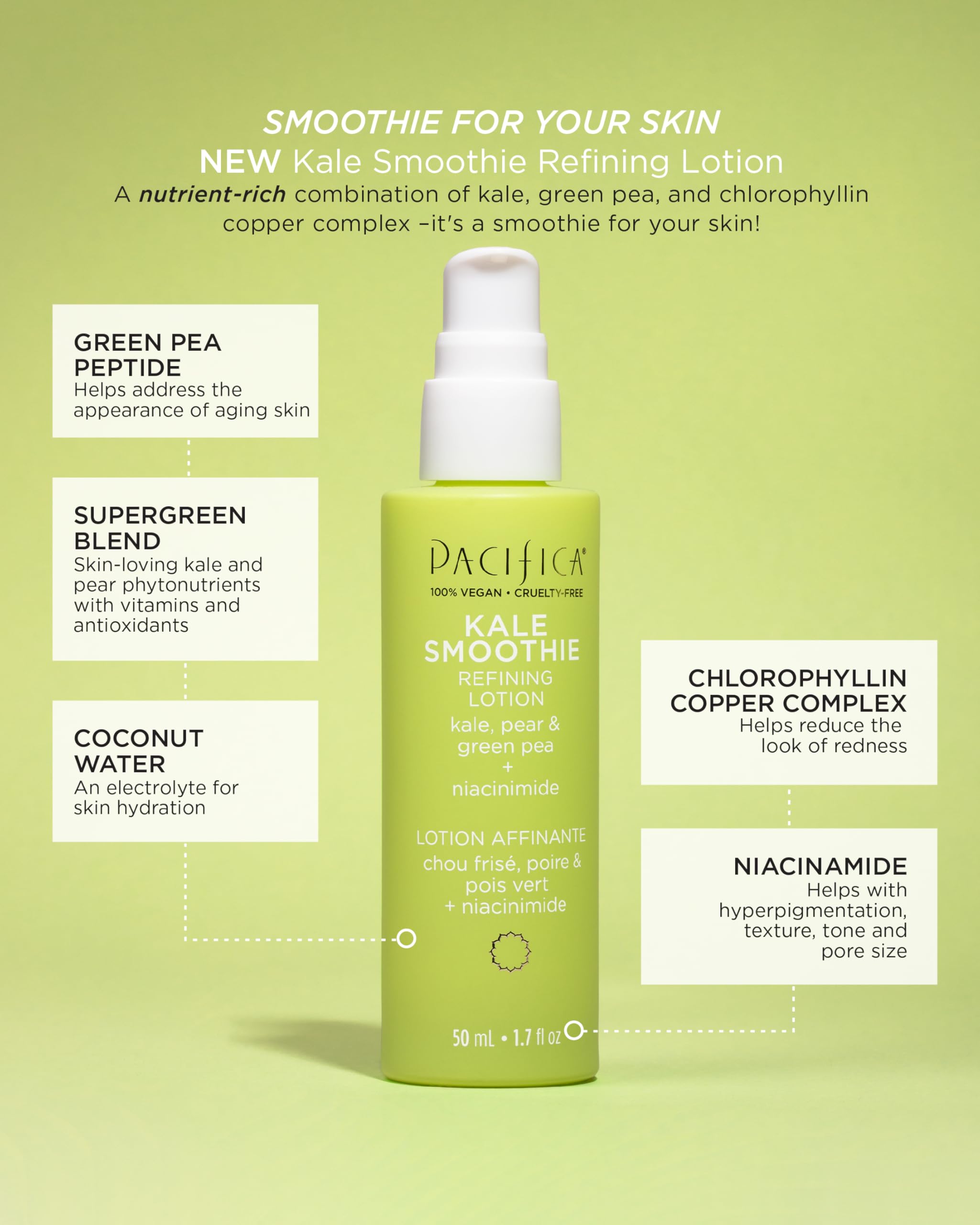 Kale Detox foam close-up showing gentle, sulfate-free cleansing.