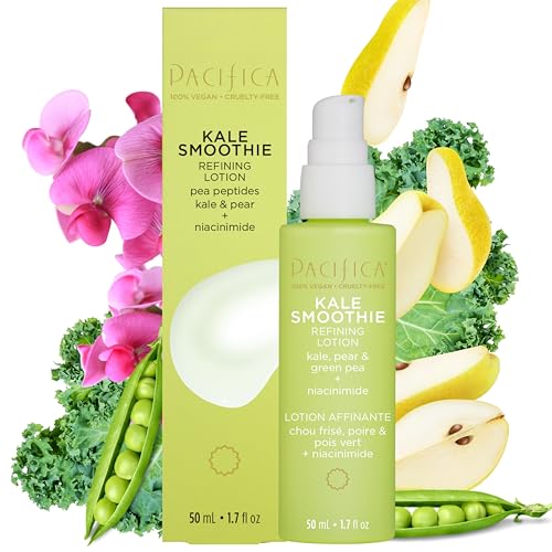 Pacifica Kale Smoothie Face Lotion ingredients close-up highlighting nourishing nutrients.