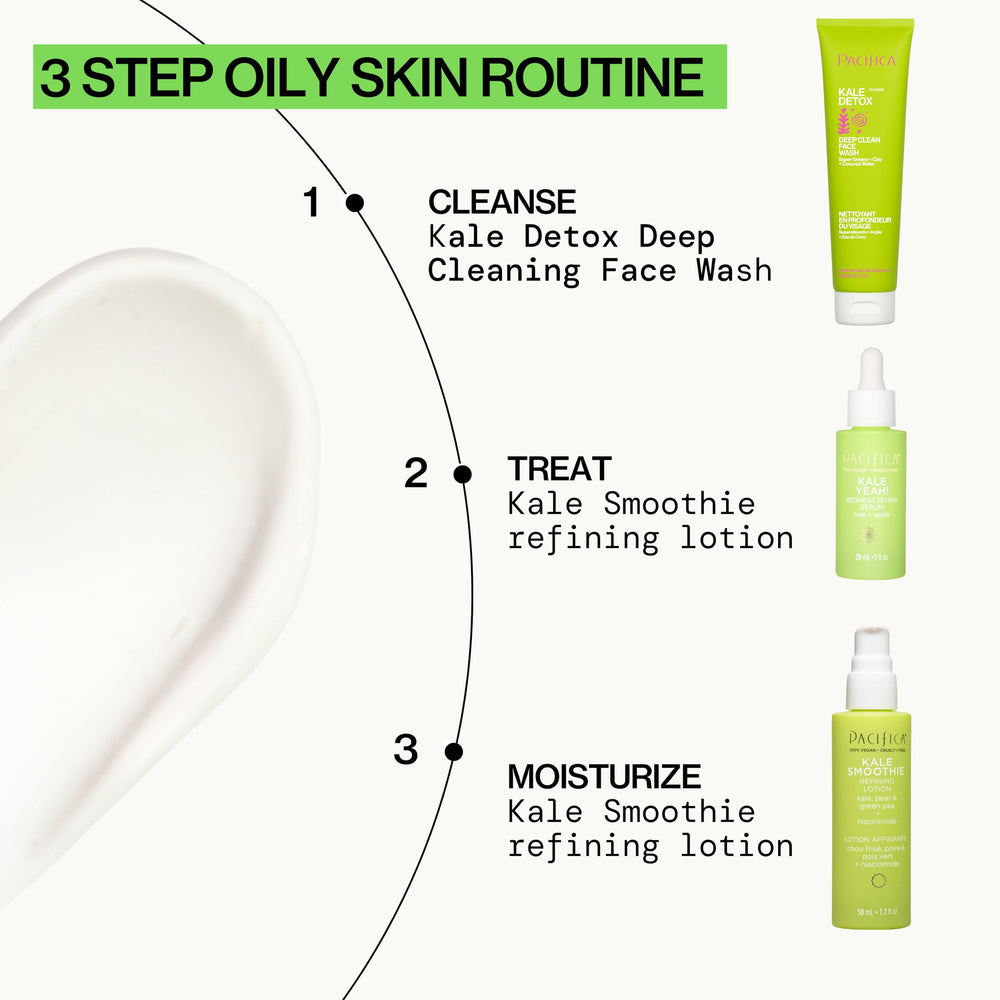 Pacifica Kale Smoothie Face Lotion promotes a natural glow.