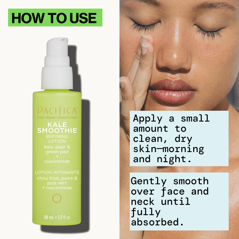 Pacifica Kale Smoothie Face Lotion delivers weightless hydration.