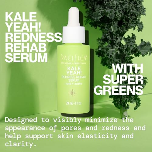 Pacifica Kale Yeah! Super Greens ingredients panel emphasizes kale, apple extract for antioxidant nourishment.