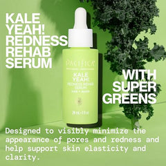 Pacifica Kale Yeah! Super Greens ingredients panel emphasizes kale, apple extract for antioxidant nourishment.
