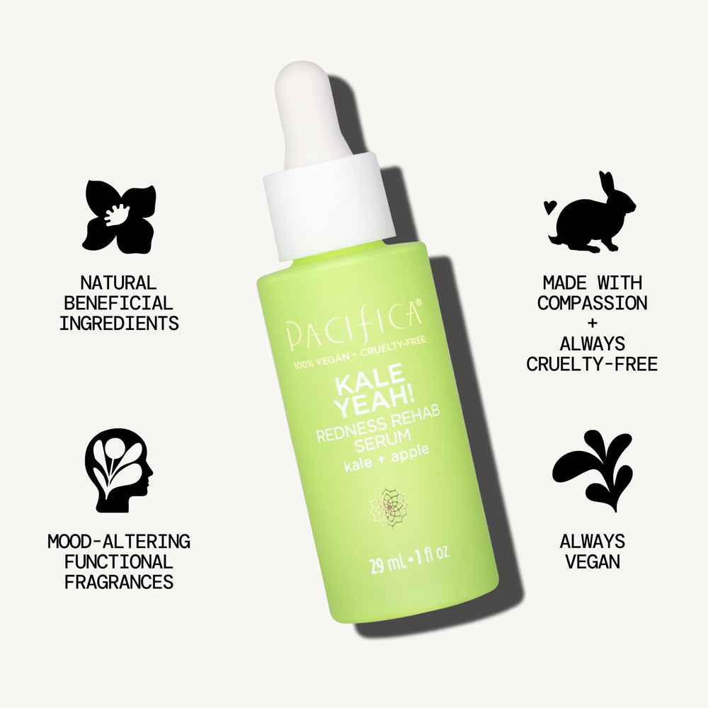 Pacifica Kale Yeah! Vegan cruelty-free packaging reflects planet-friendly skincare.