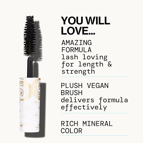 Pacifica Mini Stellar Gaze Mascara brush close-up demonstrates precise lash separation.