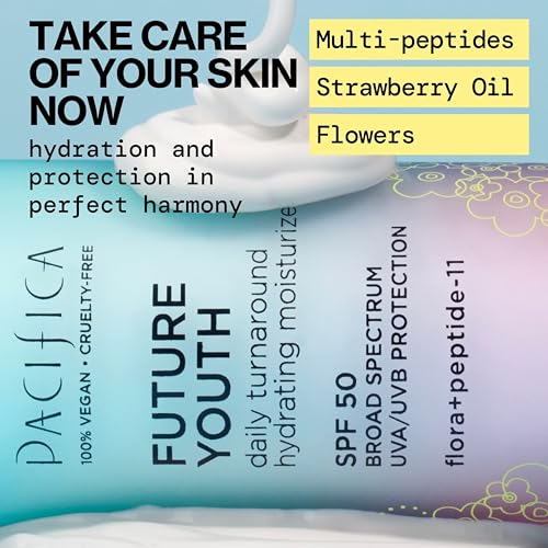Pacifica Peptide Face Moisturizer hand applying pump for easy absorption