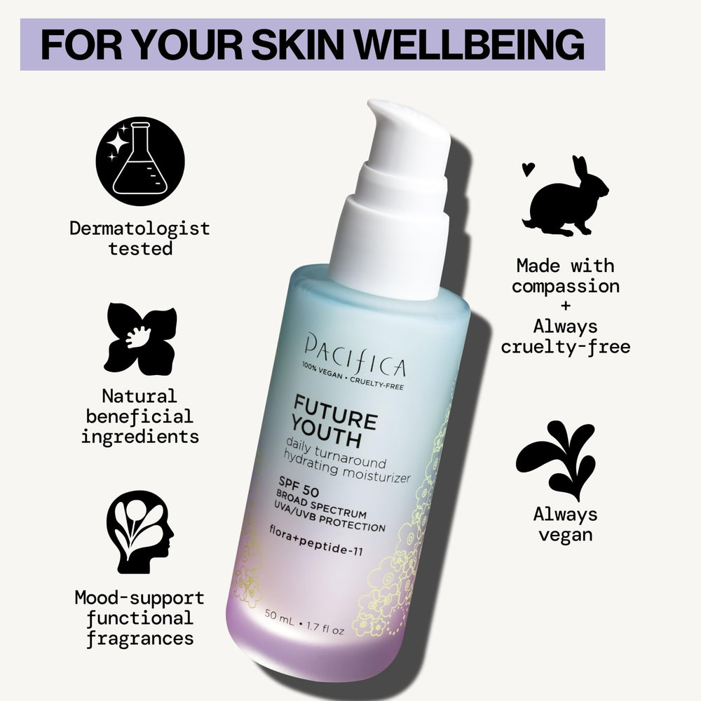Pacifica Peptide Face Moisturizer ingredients highlight kombucha and flowers