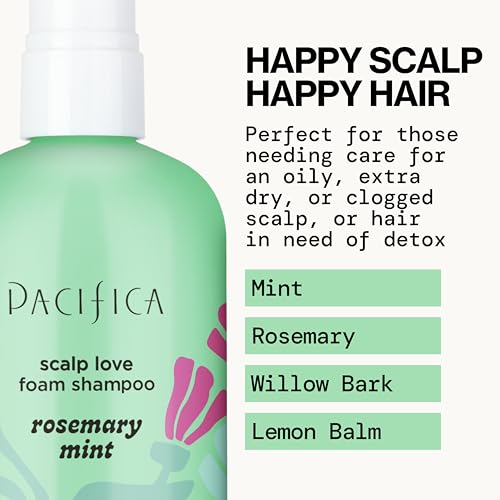 Cooling mint aroma shown as peppermint oil drops near the Pacifica bottle.