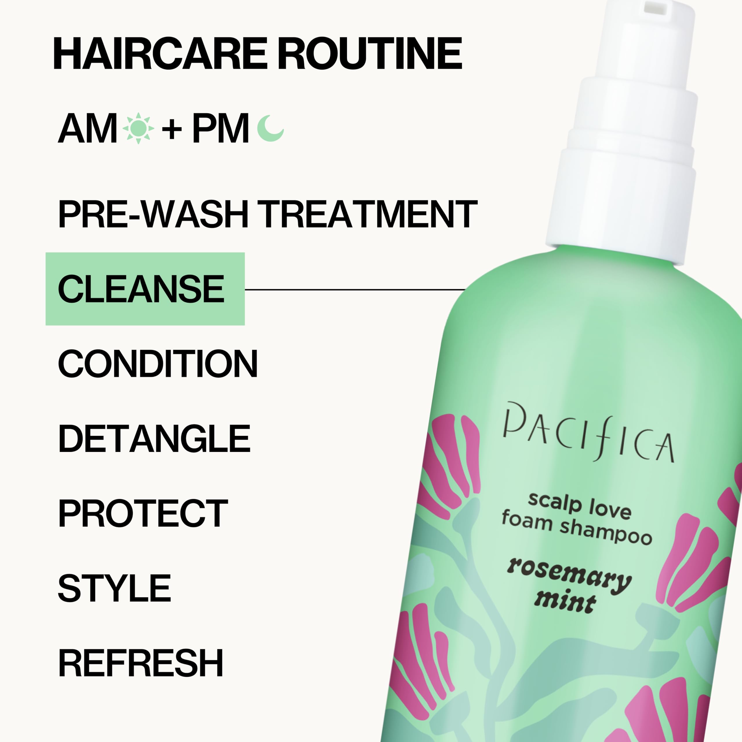 Fresh rosemary sprigs beside the bottle emphasize invigorating scent.