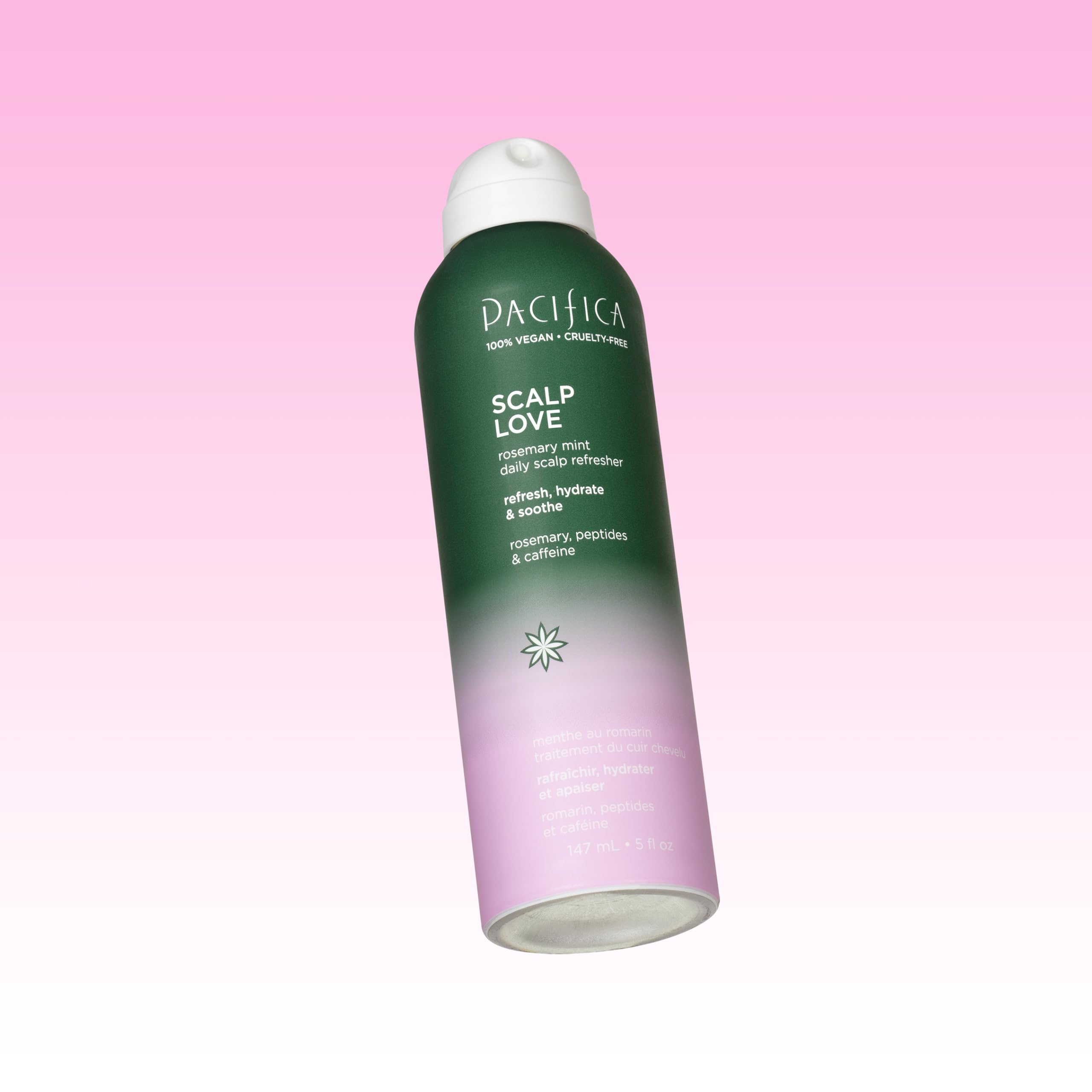 Pacifica Serum Spray caffeine-peptide complex supports refreshed-feel during long days.