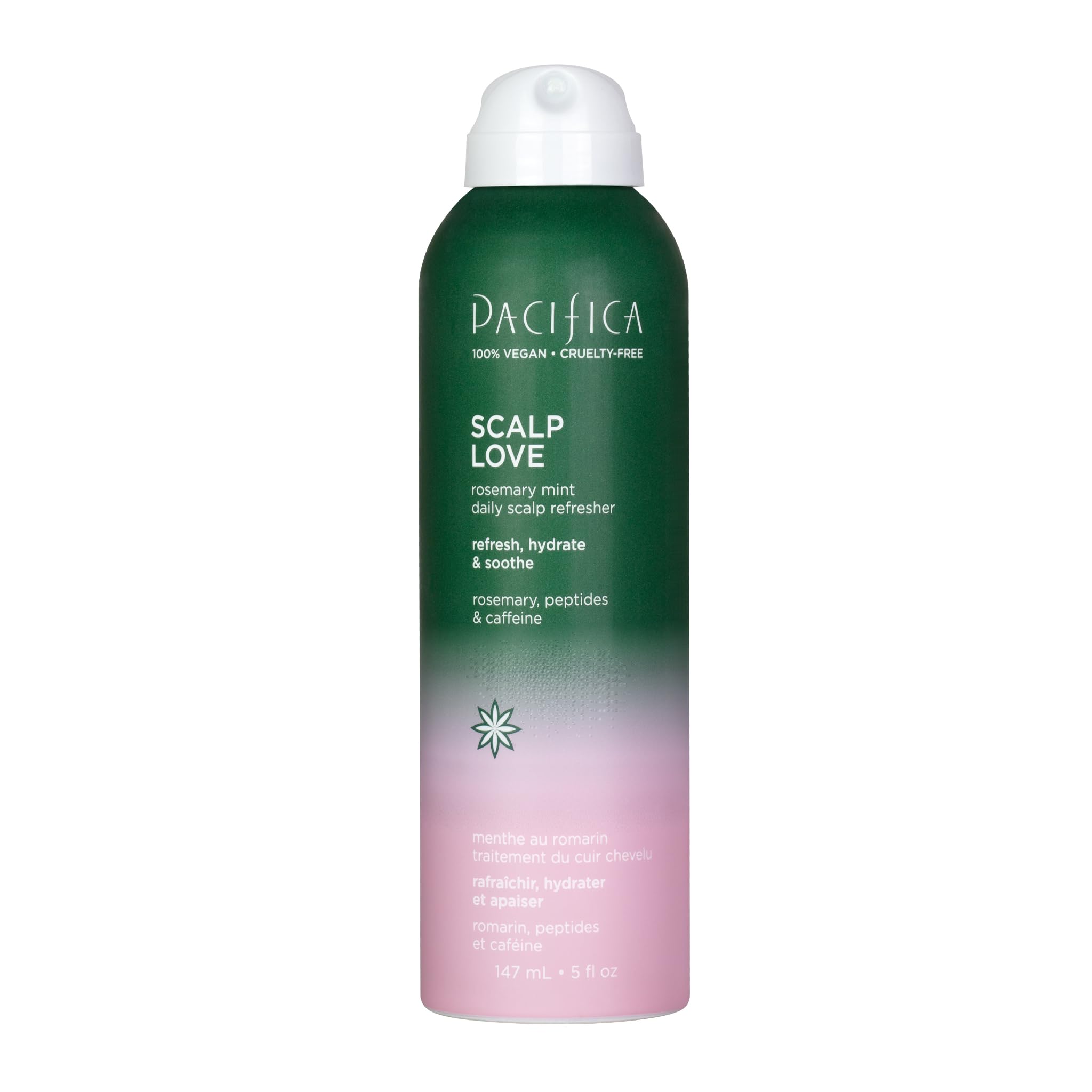 Pacifica Serum Spray bottle-pour on scalp delivers a refreshing, non-greasy feel.