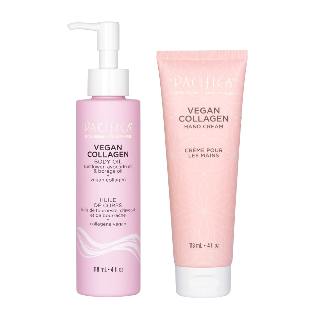 Pacifica Vegan Collagen Hand Cream bottle pump soothing dry hands and softening skin