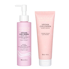 Pacifica Vegan Collagen Hand Cream bottle pump soothing dry hands and softening skin