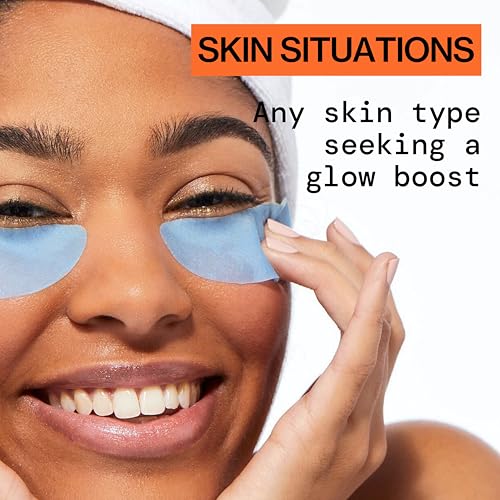Pacifica Vitamin-C Eye Patches on under-eye area delivering brightness and hydration benefits.