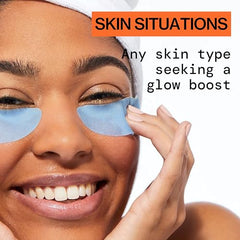 Pacifica Vitamin-C Eye Patches on under-eye area delivering brightness and hydration benefits.