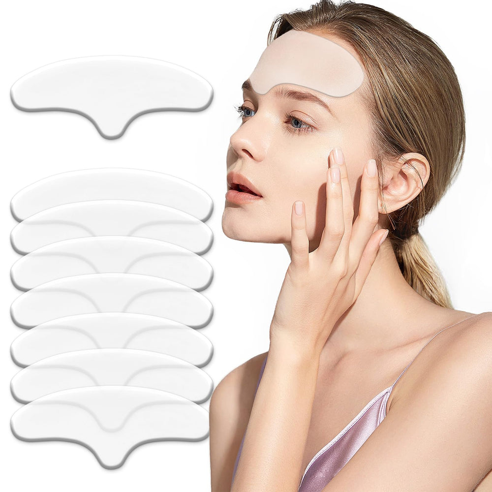 Pacify forehead patches applied to smooth forehead wrinkles overnight.