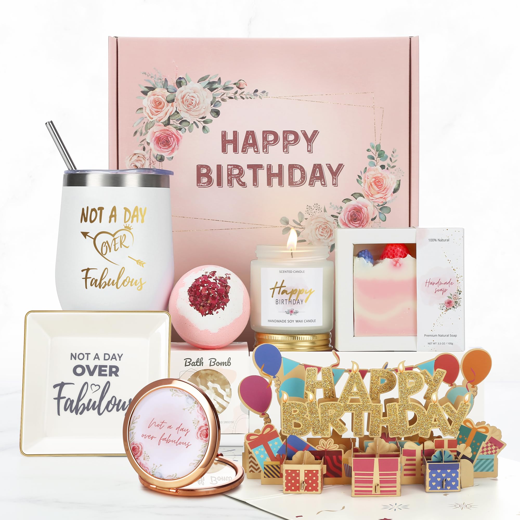 Pacikwest happy birthday gift basket setup for a thoughtful surprise.