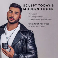 Pacinos Creme hands dispense shows simple application for quick styling