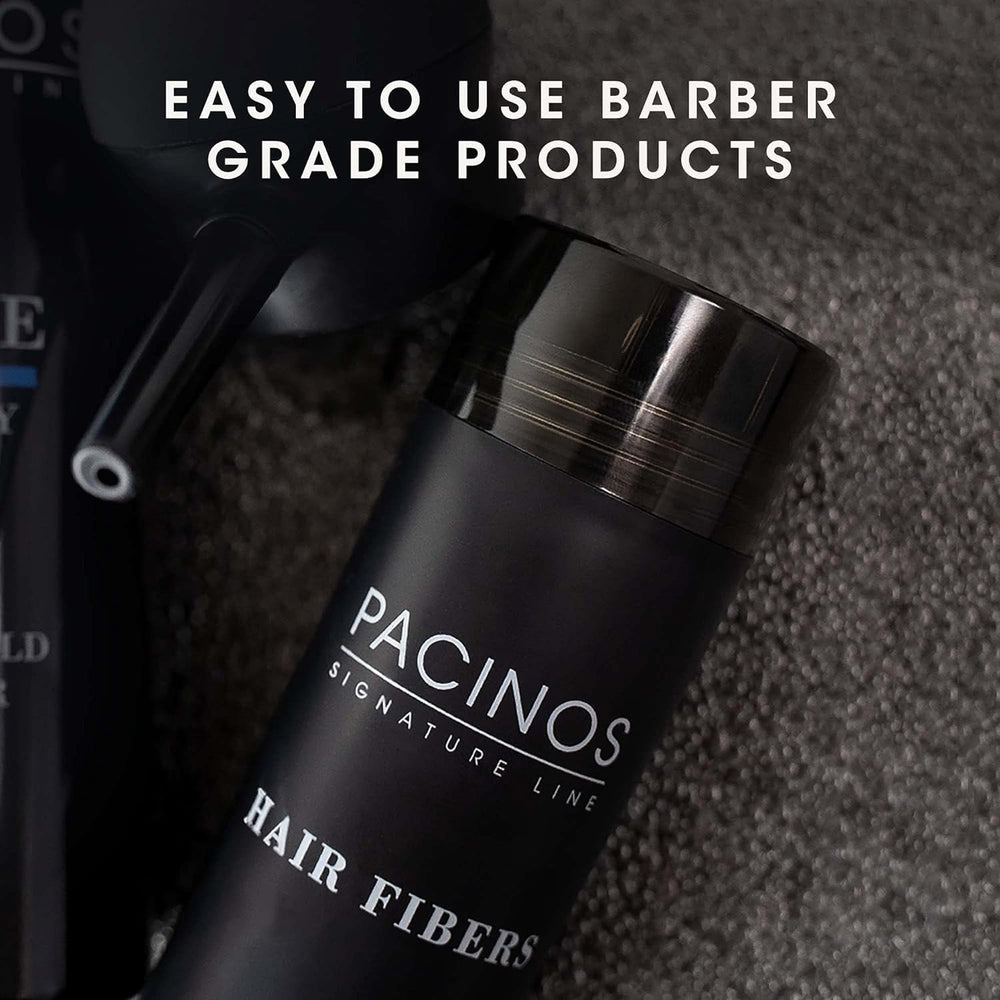 Pacinos Fiber Hold Spray bottle ready for all-day style security.