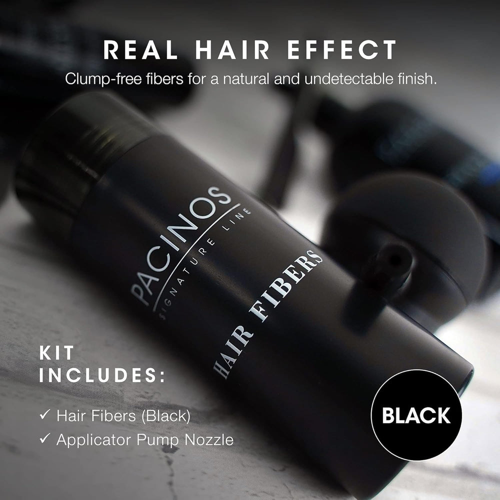 Pacinos Hair Fiber Kit sleek packaging for premium grooming