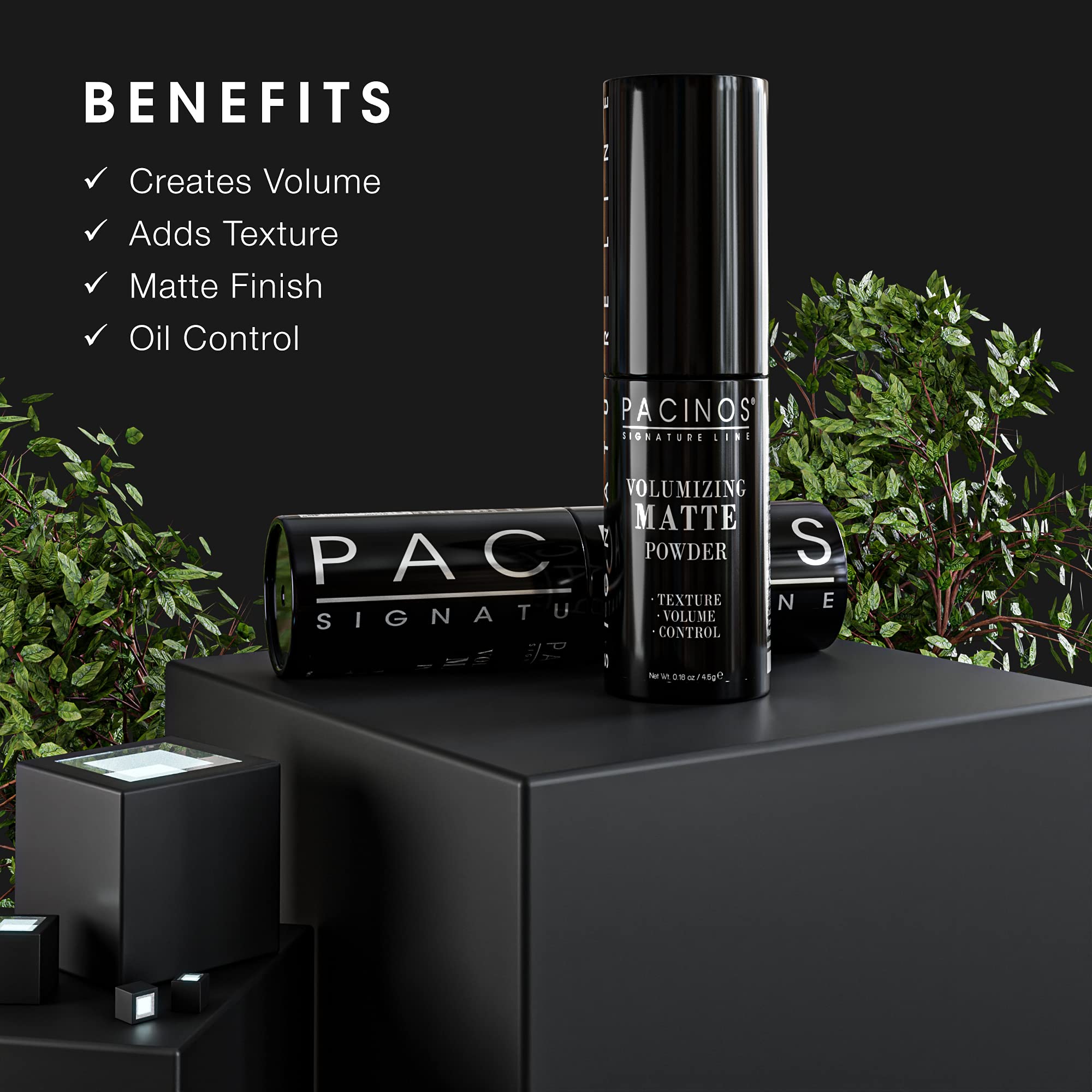 Pacinos Volumizing Matte Hair Powder dispense cap visual highlight