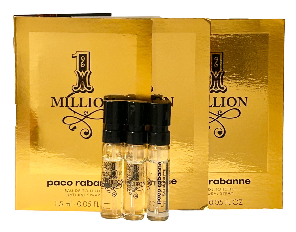 Paco Rabanne 1 Million EDT travel vial set ready for on the go fragrance application